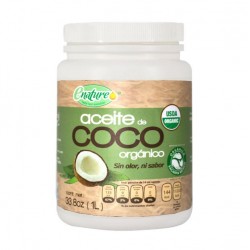Aceite coco organico sin olor y sin sabor 1 litro Marca E Nature