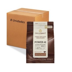 Caja chocolate Leche 41% 8 unidades de 2.5 kilogramos Marca Callebaut